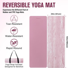 Extra Thick Non-Slip Yoga Mat 10MM – Eco-Friendly Rubber & TPE with Strap
