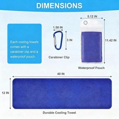 Cooling Towel 4 Pack 40″x12″, Instant Cold Gym Towel for Men Women, Soft Brea…