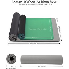 Eco Friendly TPE Yoga Mat Non Slip Alignment 6mm Thick Double Layer Cushioning