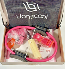 LIONSCOOL Pilates Ring Set Resistance Circle Pink w/Pink Ball Open Box