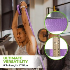 Durable Non-Elastic Stretching Strap 1″W x 8″L – Ideal for Therapy and Yoga