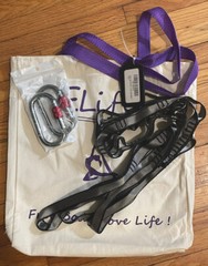 F.Life Aerial Silks Kit – 11 yds fabric, swivel, MOUNT PLATE, straps, carabiners