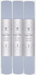 3 Pes Gaiam Classic Yoga Mat 3MM Lakeside Light Grey Lightweight Portable