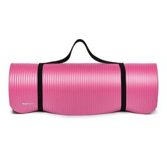 AmazonBasics 13mm Extra Thick Yoga and Exercise Mat with Carrying Strap