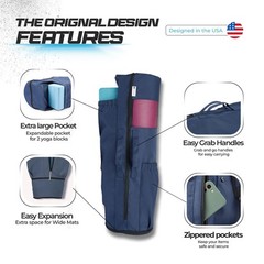Large Expandable Yoga Bag for Mat and Blocks – Yoga Mat Bag for Women and Men…