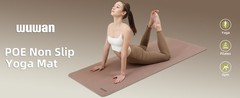 Wide Yoga Mat-80cm Non Slip Extra Thick 1/3” Fitness Exercise Mat TPE Material