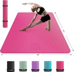 Hapbear Extra Large Non-Slip Yoga Mat 72×48 Inch Eco-Friendly