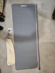 Reebok Yoga Mat, 4mm Thickness (68”x 24”) Grippy Texture, Easy To Roll, Grey