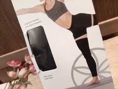 Gaiam Yoga Compression Thigh High Leg Sleeves Pilates, Training