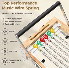 Pilates Reformer, Wooden Reformer Pilates Machine with Tower & Mat Brand New