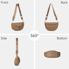 Crossbody Bags for women Fashion Sling Purse Shoulder Bag Funny Pack Brown