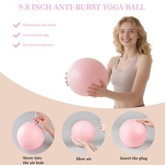 Pilates Equipment Kit for Home Workout,Pilates Ring and Ball pink