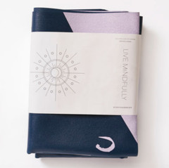 Anthropologie Live Mindfully Travel Yoga Mat Blue Purple 24 x 68 New SHIPS FREE