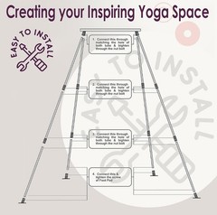 Yoga Stand-Free Standing Portable Aerial Rig Yoga swing Bar Steel-Up to 550 lbs