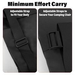 Replacement Carrying Bag for Foldable Camp Chairs, Hammock, Yoga Mat, Black