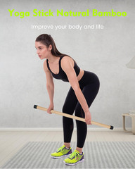 5Ft Yoga Stick for Mobility and Stretching with Non-Slip Ends