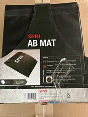 SPRI Ab Mat – Workout Accessory for Abdominal Exercises, Sit-Ups, Black