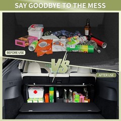 Car Trunk Organizer for 2022-2023 Tesla Model Y (5-Seater), Leather Trunk Org…