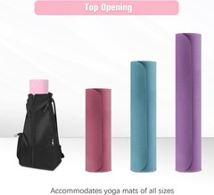 Yoga Mat Bag, Adjustable Yogamat Blocks Carrier with Backpack Straps and Side…