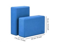 2 Pack Yoga Block High Density TPE Foam Black and 2 Yoga Resistance Strap