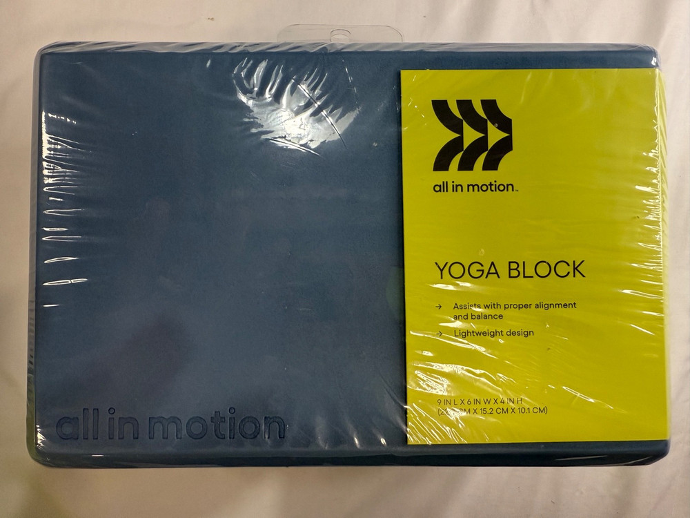 All in Motion 4″ X 6″ X 9″ Lightweight Yoga Block, Sky Blue