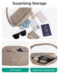 Foldable Crossbody Bags for Women, Small Travel Purses Hobo Bag | 2.4L Camel