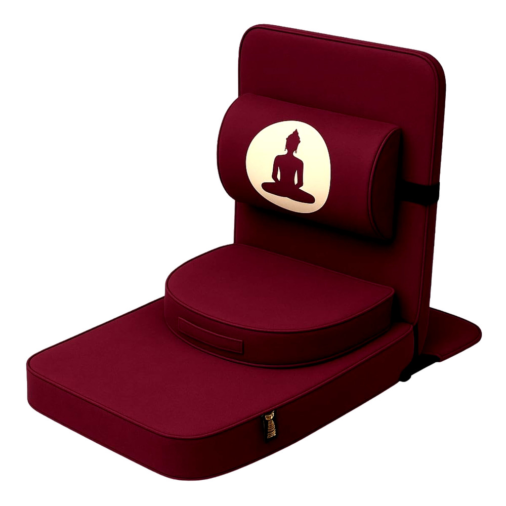 Meditation Chair Relaxing Large Yoga Chair Buddha with Back Support Cushion