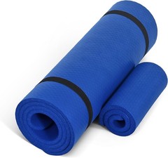 CAP Barbell 1/2-Inch High Density Exercise Yoga Mat with Strap Multiple Options