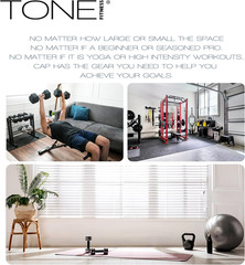 Tone Fitness 1-Inch Thick Yoga Mat | High-Density, Non-Slip Exercise Mat with Ca