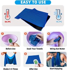 Cooling Towels, Soft Breathable Sweat Ice Towel for Sports, 10 Pack, Assorted