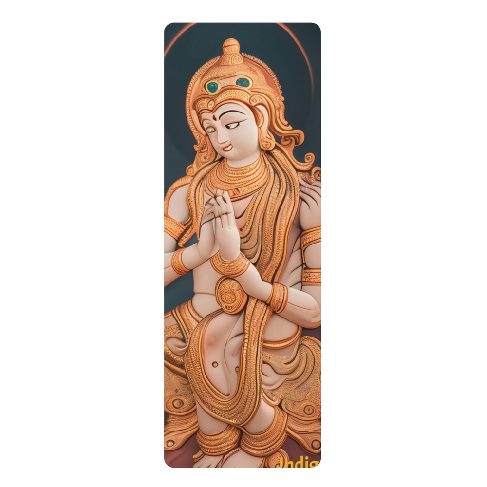 Luxury yoga mat with hinduist god