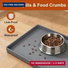 ukeetap Extra Thick Silicone Mat Waterproof with Raised Edge 19″ x 12″, BPA Free