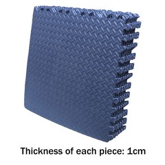 8PCs EVA Foam Exercise Tiles Floor Mat Gym Floor Fitness Yoga Workout 24×24 Blue
