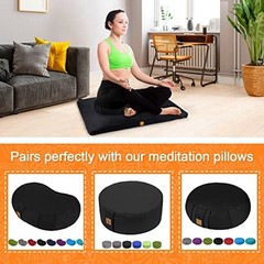 Zabuton Meditation Mat (36″×28″×3″) Luxurious Meditation Cushion for Green
