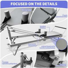 440Lbs Pilates Reformer Machine Foldable Pilates Equipment w/Adjustable Springs