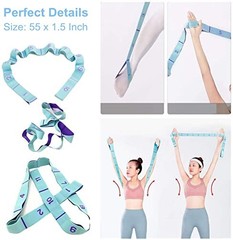 Stretch Straps, Elastic Stretching Strap with Adjustable 11 Loops, Fitness Le…