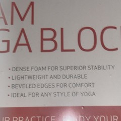 9″ x 6″ x 3″ RECYCLED FOAM YOGA BLOCK, indoor or outdoor prop for balance