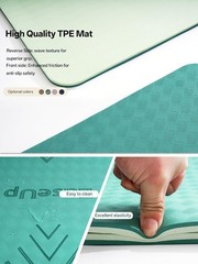 EaseUp Large yoga mat,73’x35.5’x0.4’,extra thick and wide,10mm pilates mat