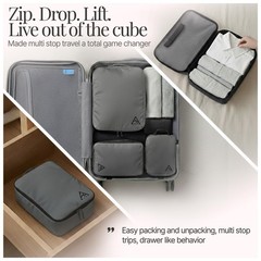 4-Piece Luxury Compression Packing Cubes & Bags for Travel – Maximize Spac