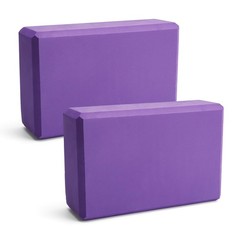 Yoga Block Set of 2 Yoga Block Yoga Blocks High Density Eva Foam, Non-Slip Leic…