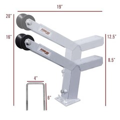 3006.6898 Adjustable Height Notched Fits 3″W x 5″H Galvanized Trailer Frames