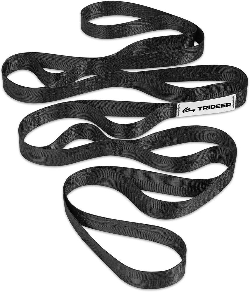 Non-Elastic Stretching Strap with Loops for Physical Therapy & Rehab, Knee Hi…