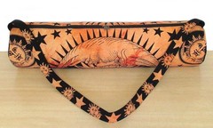 Orange Burning Sun Yoga Mat Carrier Bag Hippie Mandala Cotton Bag With Shoulder