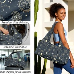 Women’s Yoga Bag with Yoga Mat Carrier – Large Mat Pocket Fitness Sun and Moon