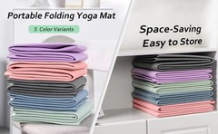 Foldable Camping Mat & Travel Exercise Pad – Waterproof TPE Outdoor Mat for H…