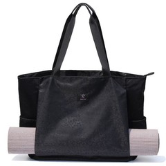 ESVAN Yoga Mat Bag Tote Carrier Shoulder Carryall Large, A Black