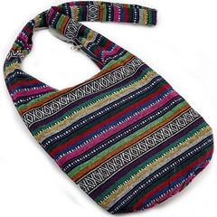 Hippie Crossbody Bag Thai Top Zip Hobo Sling Bag Handmade Hipster Messenger Bag