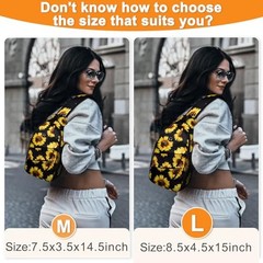Crossbody Bags for Women Men Trendy Sling Bag Backpack Casual Medium Sunflower