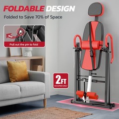 YOLEO Gravity Heavy Duty Inversion Table with Headrest & Adjustable Protectiv…