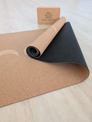 Cork Yoga Mat | Natural Non Slip | Natural Rubber Bottom | 183 x 61